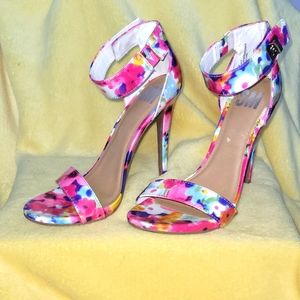 Floral High Heel Sandals Size 8.5